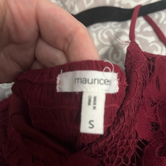 Dark Red Maurices Floral Romper - Picture 4 of 4